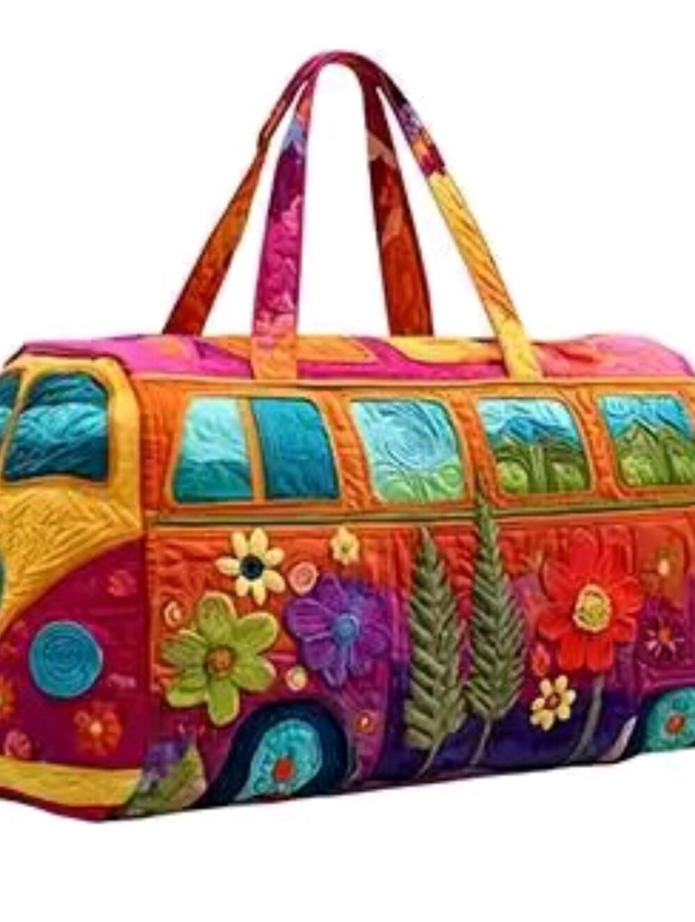 🌈🧳New‼️Colorful Floral Fabric Duffle Bag🌈🧳